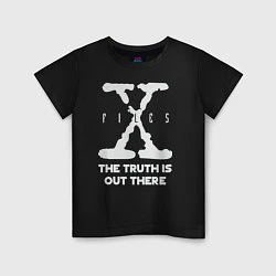 Футболка хлопковая детская X-Files: Truth is out there, цвет: черный