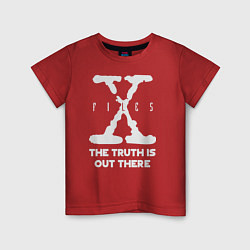 Футболка хлопковая детская X-Files: Truth is out there, цвет: красный