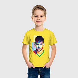 Футболка хлопковая детская Neymar: fun-art, цвет: желтый — фото 2