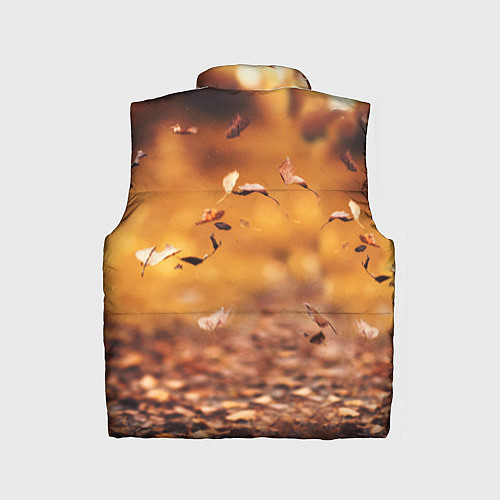 Детский жилет Котик в листьях / 3D-Светло-серый – фото 2