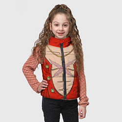 Детский жилет One Piece грудь Луффи со шляпой для косплея, цвет: 3D-черный — фото 2