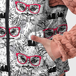 Детский жилет Совы в очках, цвет: 3D-светло-серый — фото 2