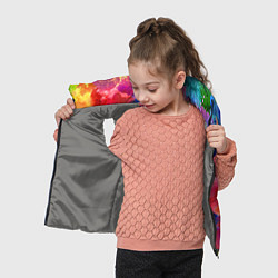 Детский жилет Брызги красок, цвет: 3D-светло-серый — фото 2
