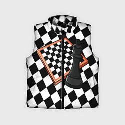 Детский жилет Шахматы, цвет: 3D-светло-серый
