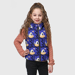 Детский жилет Sonic pattern, цвет: 3D-черный — фото 2