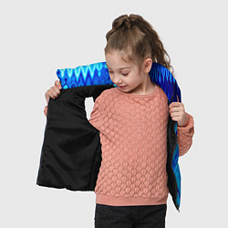 Детский жилет Синий-голубой абстрактный узор, цвет: 3D-черный — фото 2