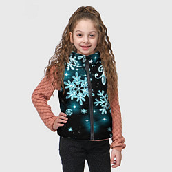 Детский жилет Космические снежинки, цвет: 3D-светло-серый — фото 2