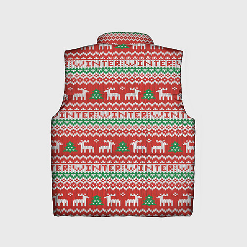 Детский жилет Deer Christmas Pattern / 3D-Черный – фото 2