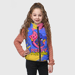 Детский жилет Huggy Wuggy and Kissy Missy Poppy Playtime, цвет: 3D-черный — фото 2