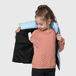 Детский жилет Голубые завихрения, цвет: 3D-черный — фото 2