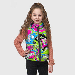 Детский жилет Абстрактные мраморные разводы в ярких цветах Поп а, цвет: 3D-светло-серый — фото 2