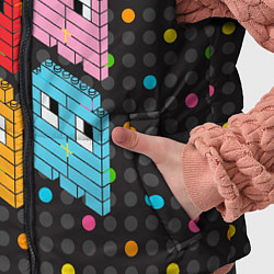 Детский жилет Pac-man пиксели, цвет: 3D-черный — фото 2