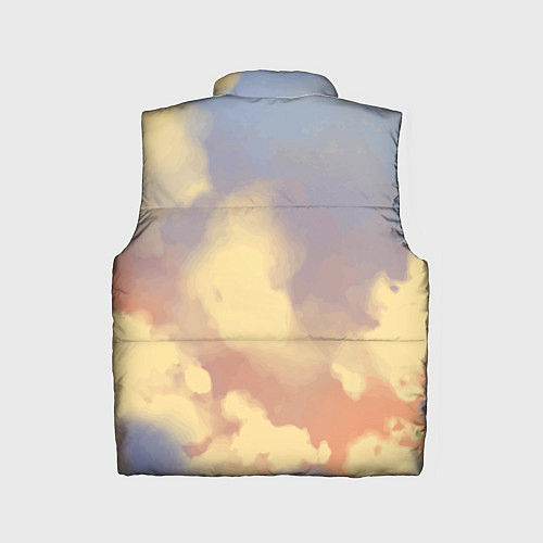 Детский жилет Облачное небо на закате / 3D-Светло-серый – фото 2