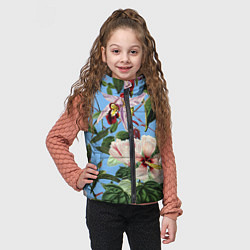 Детский жилет Цветы Сине-Цветочный Букет, цвет: 3D-светло-серый — фото 2