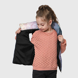 Детский жилет Градиентный вьюнок, цвет: 3D-черный — фото 2