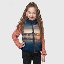 Детский жилет Горы озеро, цвет: 3D-светло-серый — фото 2