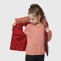 Детский жилет Ретро узор геометрия, цвет: 3D-красный — фото 2