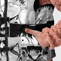 Детский жилет Токийский гуль паттерн, цвет: 3D-черный — фото 2