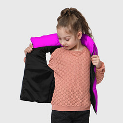 Детский жилет Однотонный розовый неоновый Пион, цвет: 3D-черный — фото 2