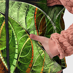 Детский жилет Растительный абстрактный фрактальный паттерн Veget, цвет: 3D-светло-серый — фото 2