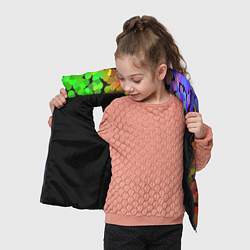 Детский жилет Яркая палитра красок - блики, цвет: 3D-черный — фото 2
