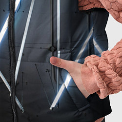 Детский жилет Неоновые лампы во тьме - Голубой, цвет: 3D-светло-серый — фото 2