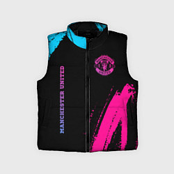 Детский жилет Manchester United Neon Gradient, цвет: 3D-черный