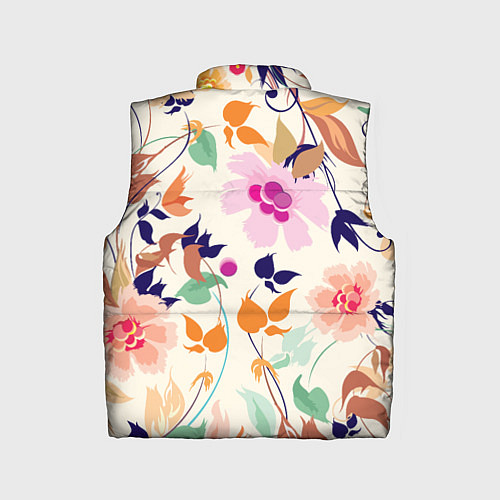 Детский жилет Summer floral pattern / 3D-Светло-серый – фото 2