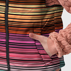 Детский жилет Multicolored thin stripes Разноцветные полосы, цвет: 3D-светло-серый — фото 2