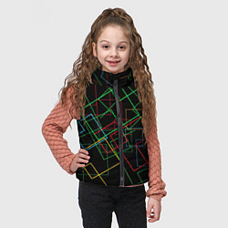Детский жилет Ночной неон, цвет: 3D-черный — фото 2