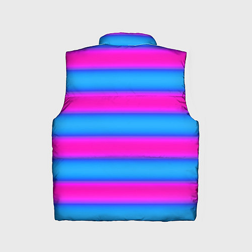 Детский жилет Striped pattern яркий неоновый полосатый узор / 3D-Светло-серый – фото 2