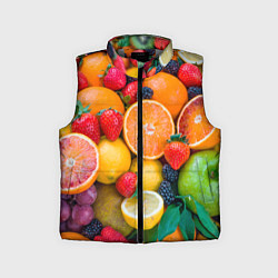Детский жилет ABUNDANCE OF FRUITS, цвет: 3D-светло-серый