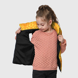 Детский жилет Желтый абстрактный летний орнамент, цвет: 3D-черный — фото 2