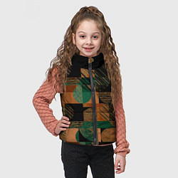 Детский жилет Текстурированный абстрактный, геометрический принт, цвет: 3D-светло-серый — фото 2