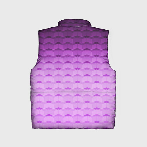 Детский жилет Фиолетово-розовый геометрический узор Градиент / 3D-Светло-серый – фото 2