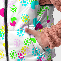 Детский жилет Весна в сердцах на белом фоне, цвет: 3D-светло-серый — фото 2