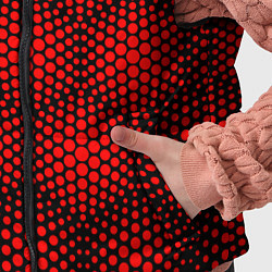 Детский жилет Красные неоновые соты, цвет: 3D-светло-серый — фото 2