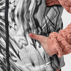 Детский жилет Черно-белый абстрактный узор Трио, цвет: 3D-черный — фото 2