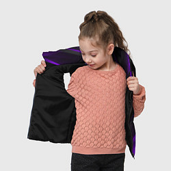 Детский жилет Черно-фиолетовая геометрическая абстракция, цвет: 3D-черный — фото 2