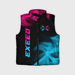 Детский жилет Exeed - neon gradient: символ и надпись вертикальн, цвет: 3D-черный