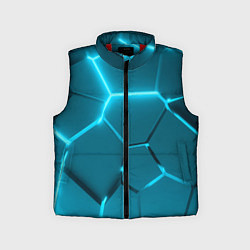 Детский жилет Ледяные неоновые геометрические плиты