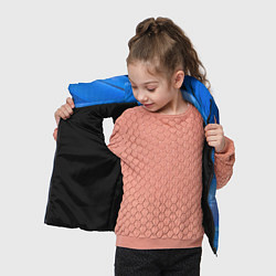 Детский жилет Текстура с голубыми перьями, цвет: 3D-черный — фото 2