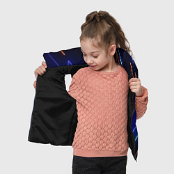 Детский жилет Неоновые изогнутые линии, цвет: 3D-черный — фото 2