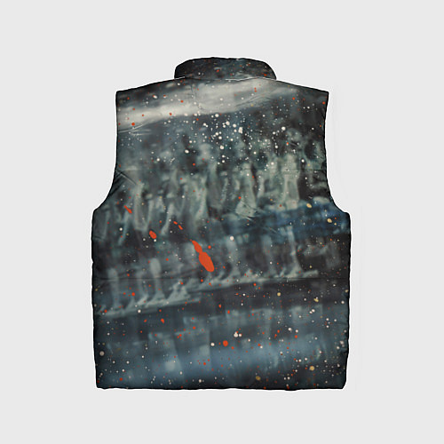 Детский жилет Абстрактные тени и капли красок / 3D-Светло-серый – фото 2