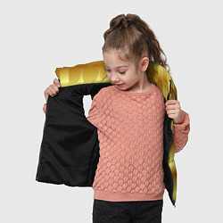 Детский жилет Золото абстрактная графика, цвет: 3D-черный — фото 2