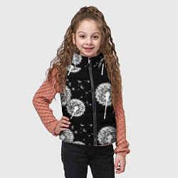 Детский жилет Одуванчики - паттерн, цвет: 3D-черный — фото 2