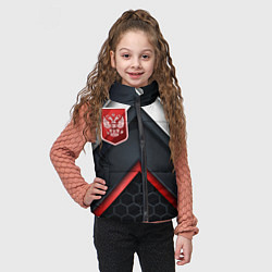Детский жилет Герб России на объемном фоне, цвет: 3D-черный — фото 2