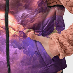 Детский жилет Необычное фиолетовое облако, цвет: 3D-светло-серый — фото 2