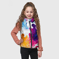 Детский жилет Необычные акварельные узоры, цвет: 3D-черный — фото 2