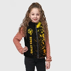 Детский жилет Sally Face - gold gradient: по-вертикали, цвет: 3D-черный — фото 2